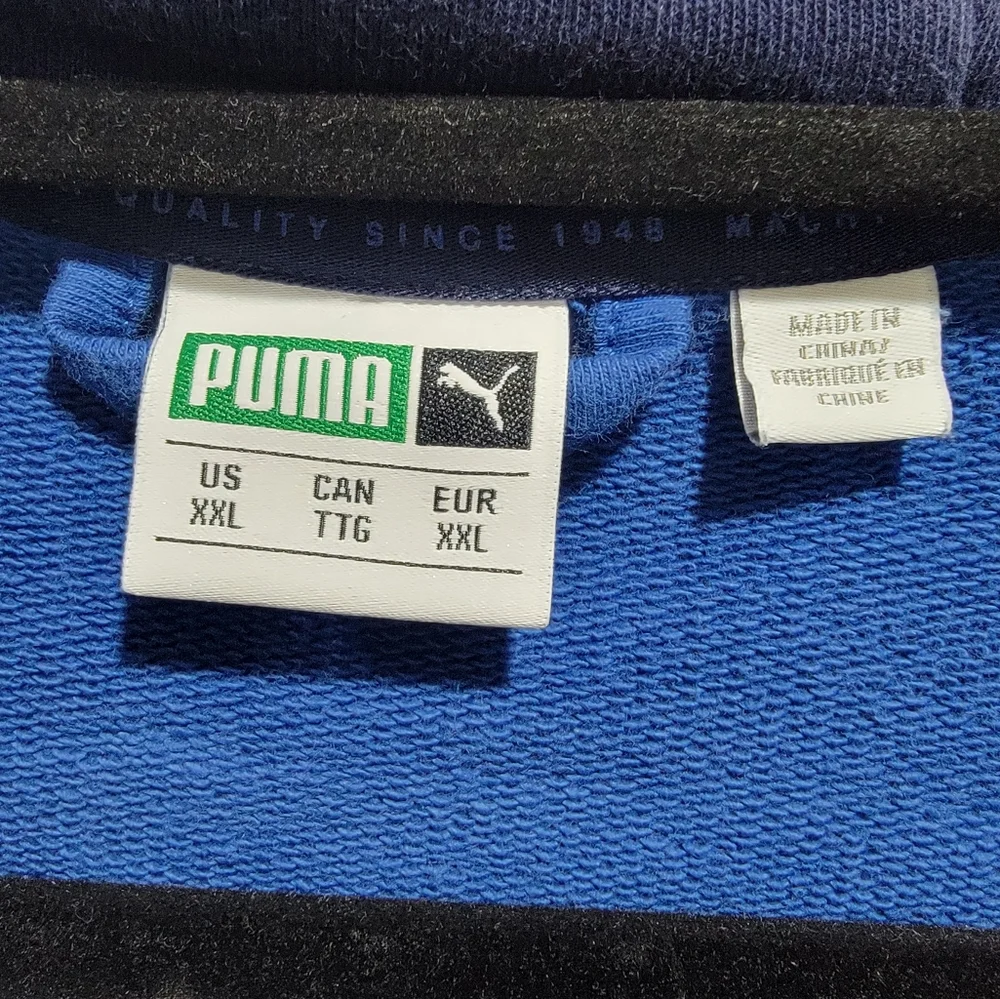 Puma Men's Iconic MCS Full Zip Hoodie Galaxy Blue